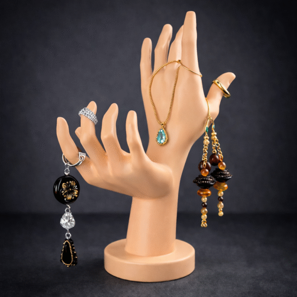 Elegant Dual-Hand Jewelry Holder
