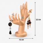 Elegant Dual-Hand Jewelry Holder Stand | 3D Printed Jewelry Organizer for Rings, Earrings & Chains | Premium Matte Finish Display for Dressing Table, Home Decor & Jewelry Shop Use - Image 2