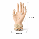 Premium Jewelry Display Hand Stand Matte Finish | 3D Printed Durable Plastic Holder for Rings Chains Bracelets Watches | Elegant Decor for Dressing Table Exhibition Gift Use(Skin Color) - Image 3