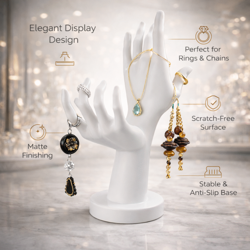 Elegant Dual-Hand Jewelry Holder