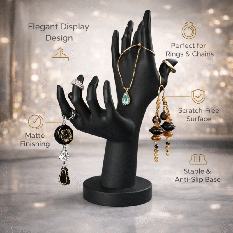 Elegant Dual-Hand Jewelry Holder