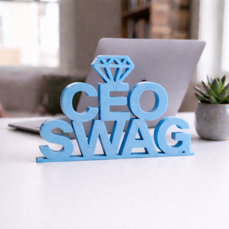 CEO Swag 3D Printed Desk Sign for Office Desk, Boss Gift, Entrepreneur Workspace Decor - Image 3