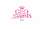 CEO Swag 3D Printed Desk Sign for Office Desk, Boss Gift, Entrepreneur Workspace Decor - Image 7
