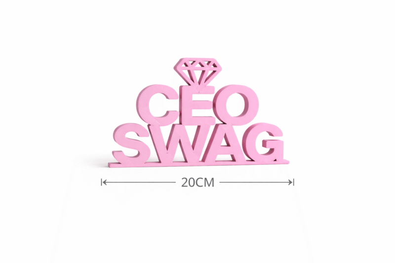 CEO Swag 3D Printed Desk Sign for Office Desk, Boss Gift, Entrepreneur Workspace Decor - Image 7