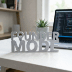 Founder Mode 3D Printed Desk Sign for Entrepreneurs & Startup Offices - Image 4