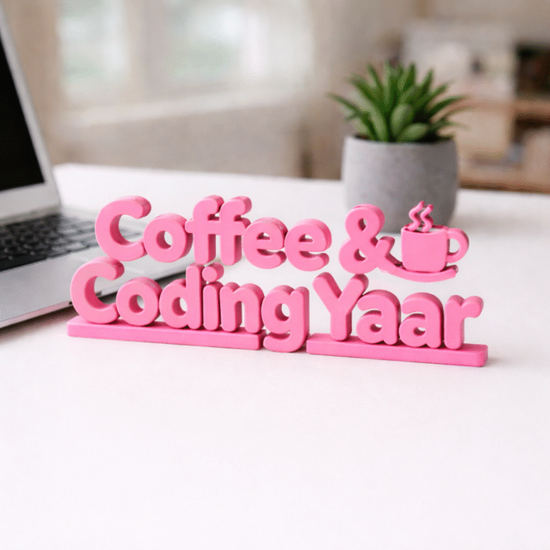 Coffee & Coding Yaar 3D Printed - Image 3