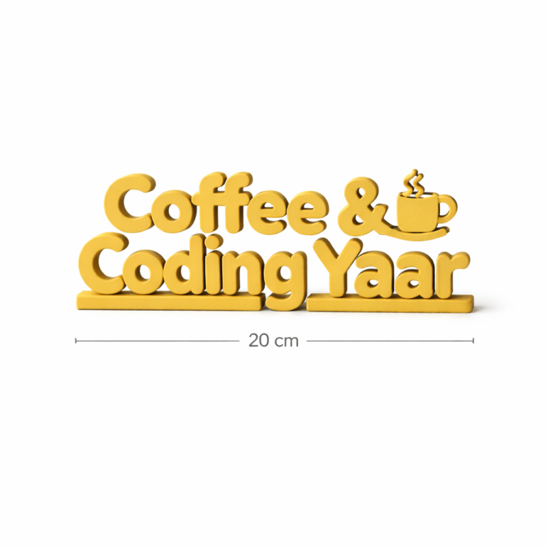 Coffee & Coding Yaar 3D Printed - Image 2