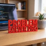 Problem Solver Pro 3D Printed Desk Sign for Developers & Office Desk Decor - Image 4
