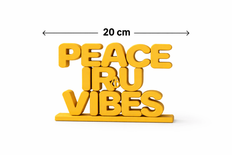 Peace Iru Vibes Desk Sign - Image 2