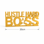 Hustle Hard Boss 3D Printed Desk Sign for Office, Employee Gift, Corporate Welcome Kit - Image 4