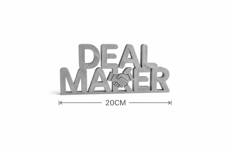 Deal Maker Desk Sign 3D Printed Office Decor for Sales & Business - Image 6