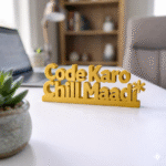 Code Karo Chill Maadi Desk Decor 3D Printed