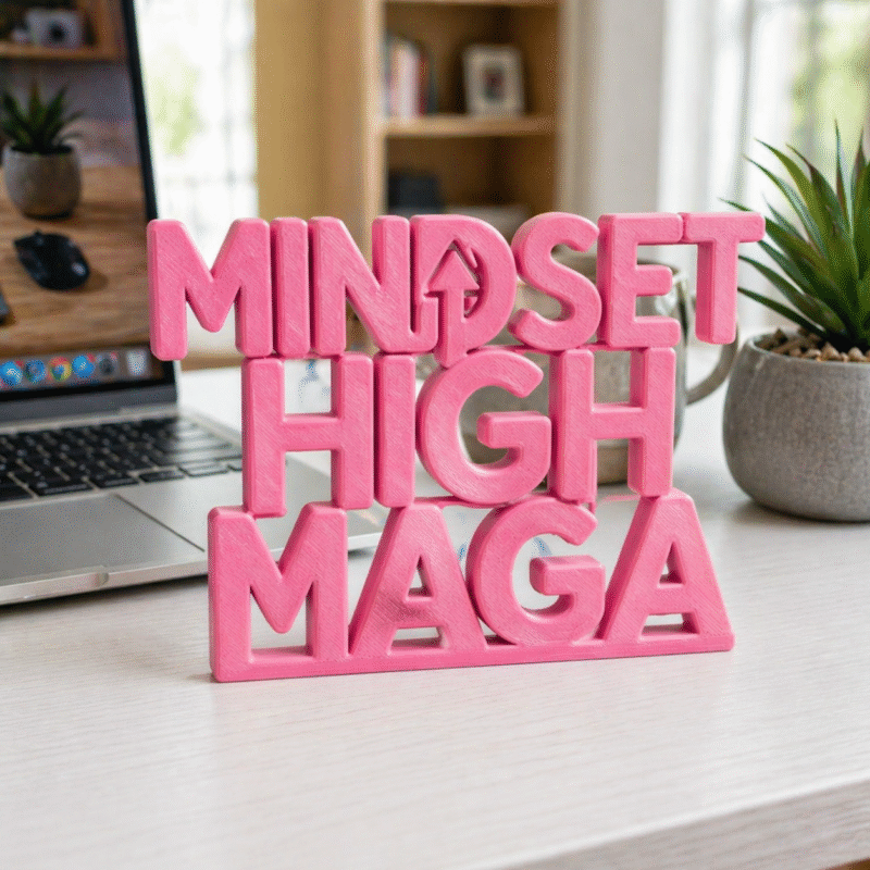Mindset High Maga 3D Printed Desk Sign - Image 3