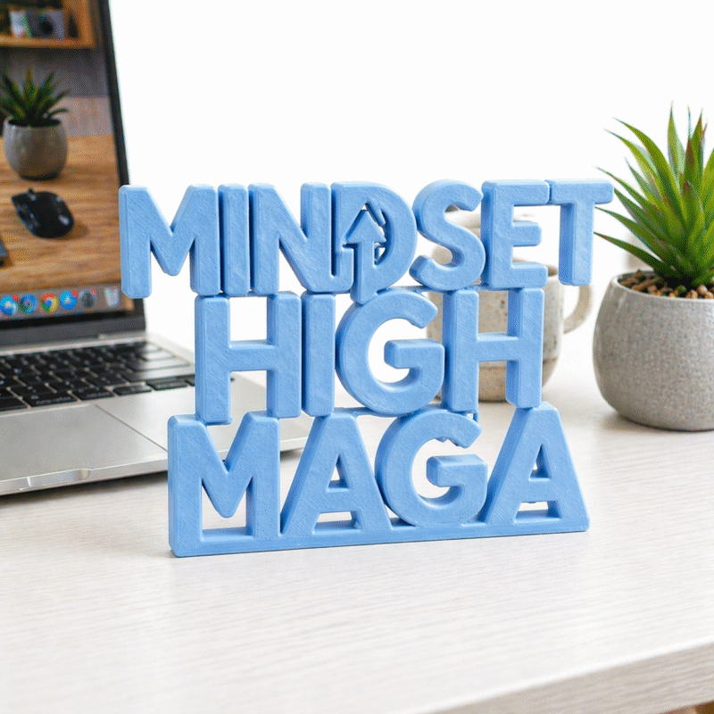 Mindset High Maga 3D Printed Desk Sign - Image 6
