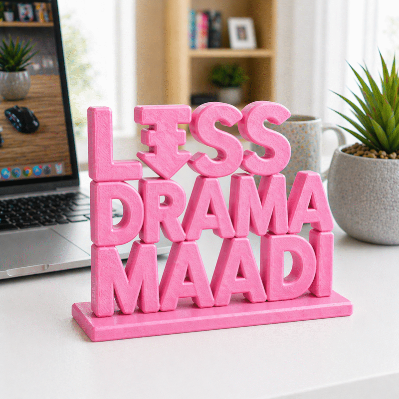 Less Drama Maadi Desk Sign - Image 3