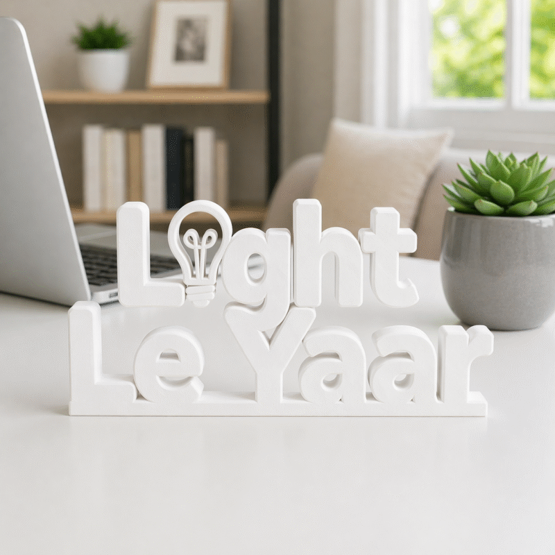 light le yaar 3d printed desk sign - Image 8