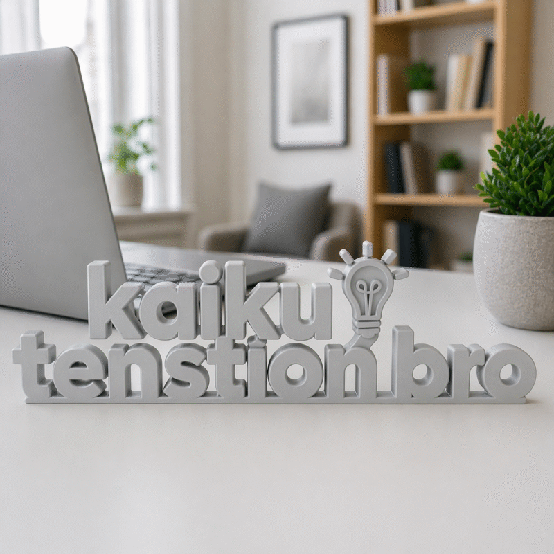 kaiku tension bro 3d printed desk sign - Image 6