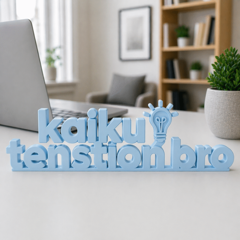 kaiku tension bro 3d printed desk sign - Image 7