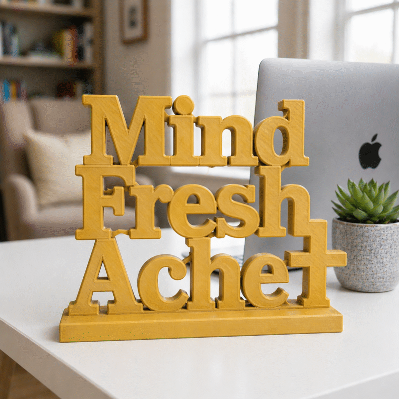 Mind Fresh Ache 3D Printed Name Stand - Image 3