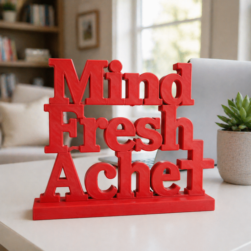 Mind Fresh Ache 3D Printed Name Stand - Image 6