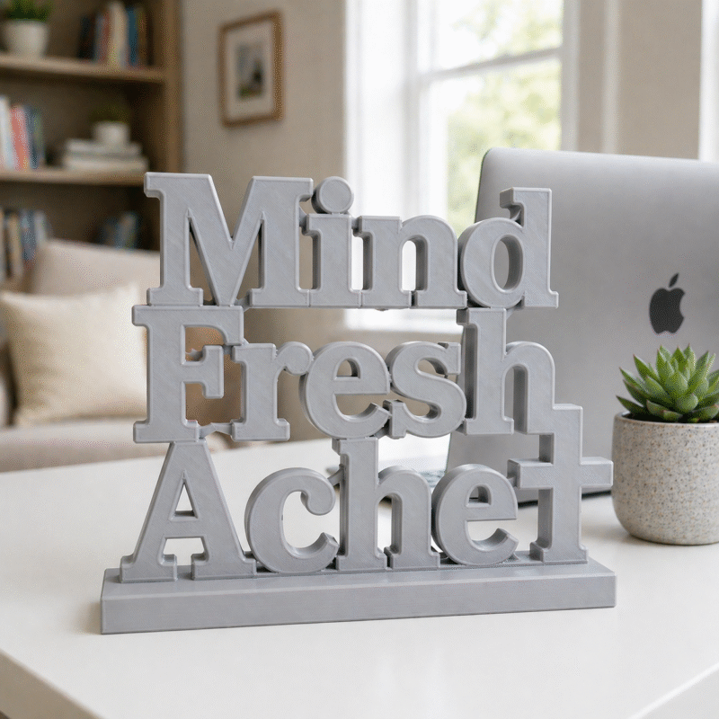 Mind Fresh Ache 3D Printed Name Stand - Image 7