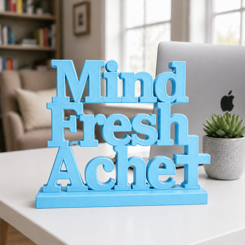 Mind Fresh Ache 3D Printed Name Stand - Image 9