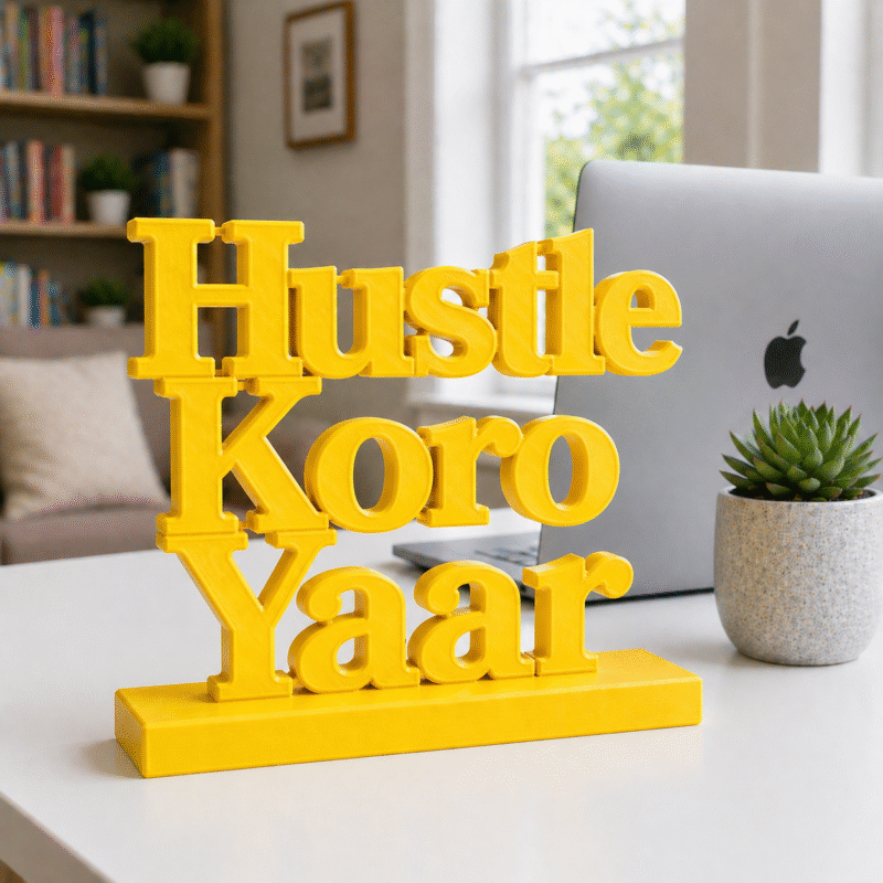 Hustle Koro Yaar 3D Printed Name Stand - Image 8