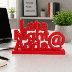 Late Night Adda 3D Printed Name Stand - Image 5