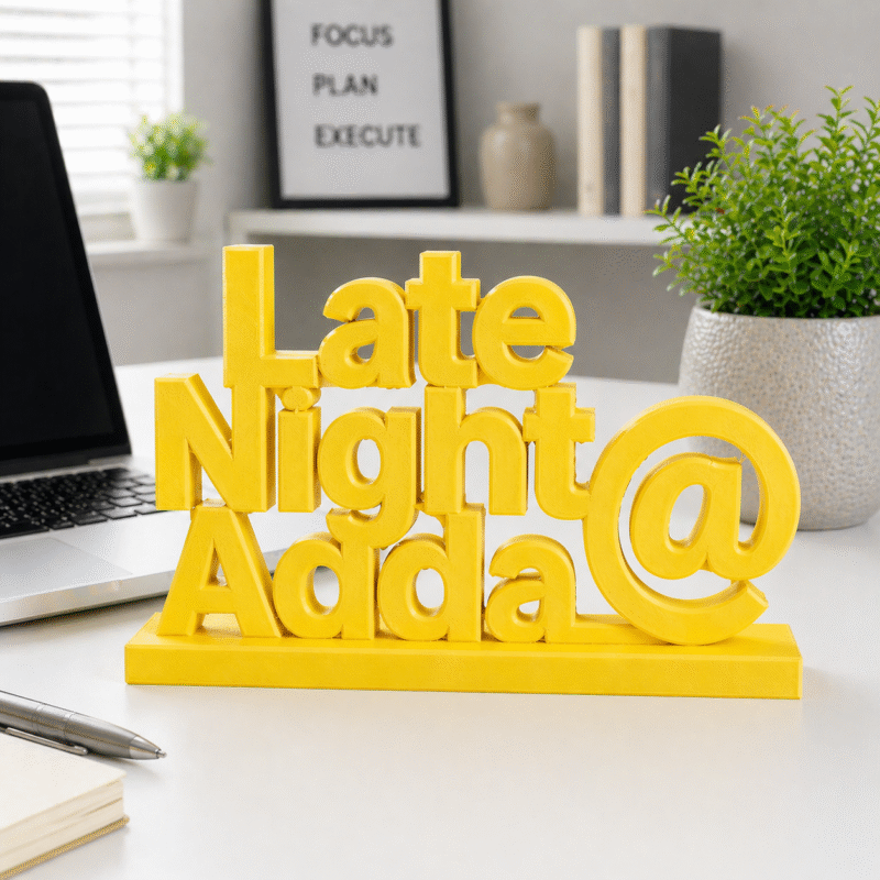 Late Night Adda 3D Printed Name Stand - Image 9