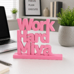 Work Harder Miya 3D Printed Name Stand - Image 4