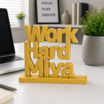 Work Harder Miya 3D Printed Name Stand - Image 3