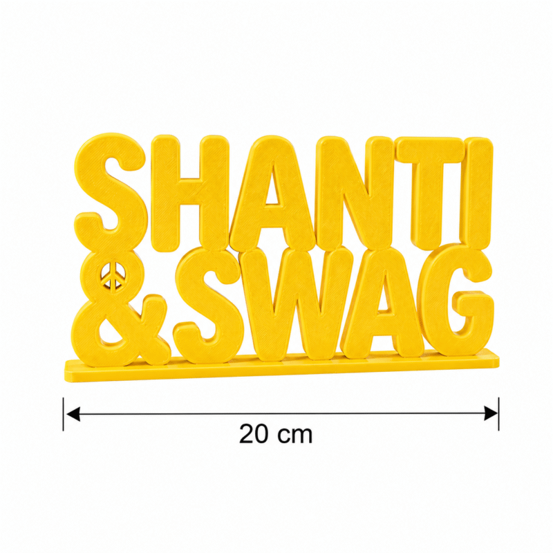 Shanti & Swag Custom 3D Printed Desk Sign - Image 2