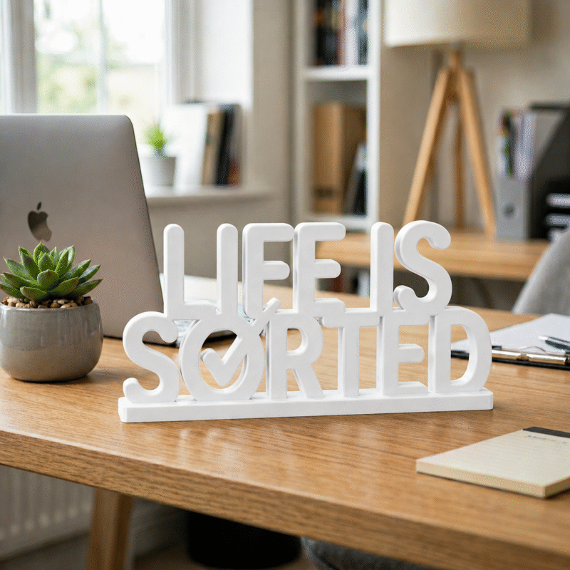 Life Is Sorted 3D Printed Desk Sign - Image 7