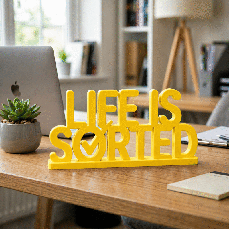 Life Is Sorted 3D Printed Desk Sign - Image 8