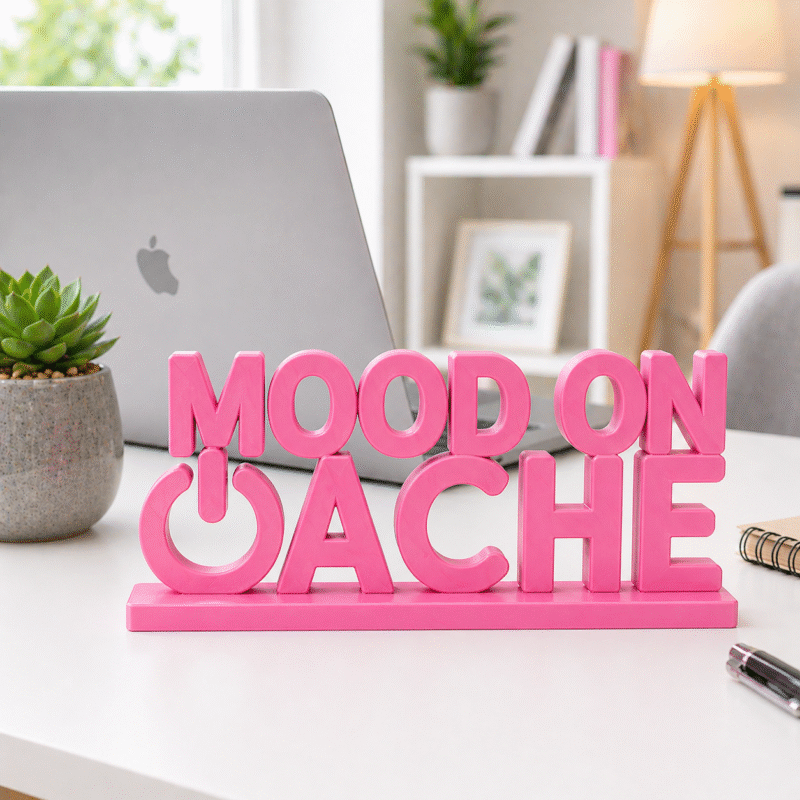 Mood On Ache 3D Printed Desk Sign - Image 4