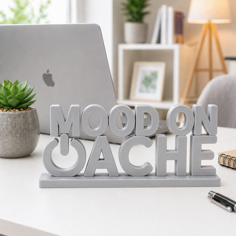 Mood On Ache 3D Printed Desk Sign - Image 5