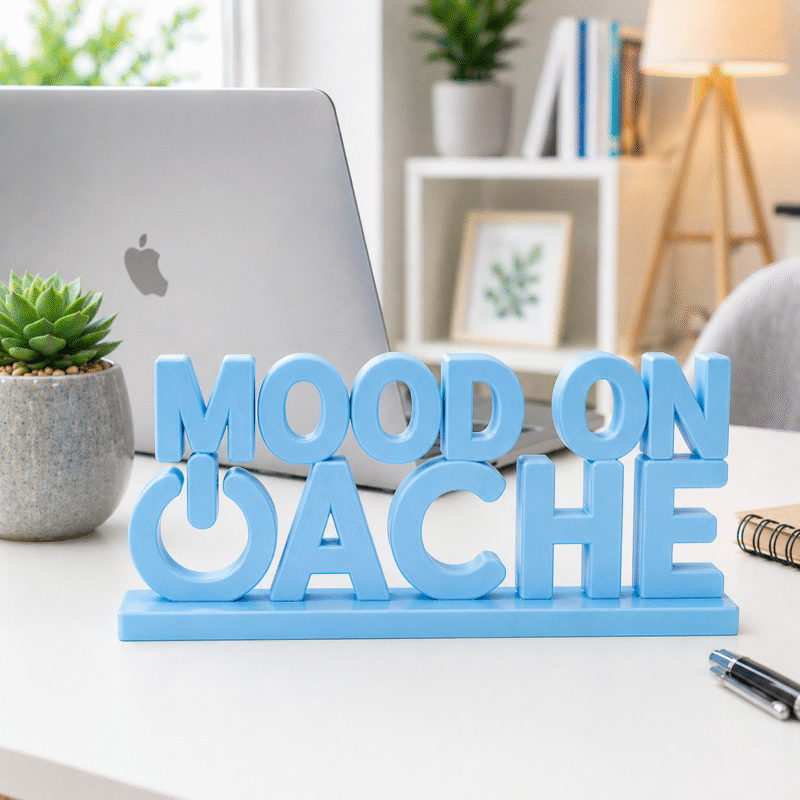 Mood On Ache 3D Printed Desk Sign - Image 6