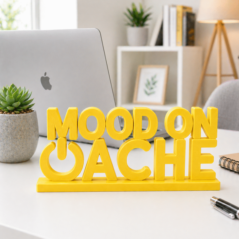 Mood On Ache 3D Printed Desk Sign - Image 9