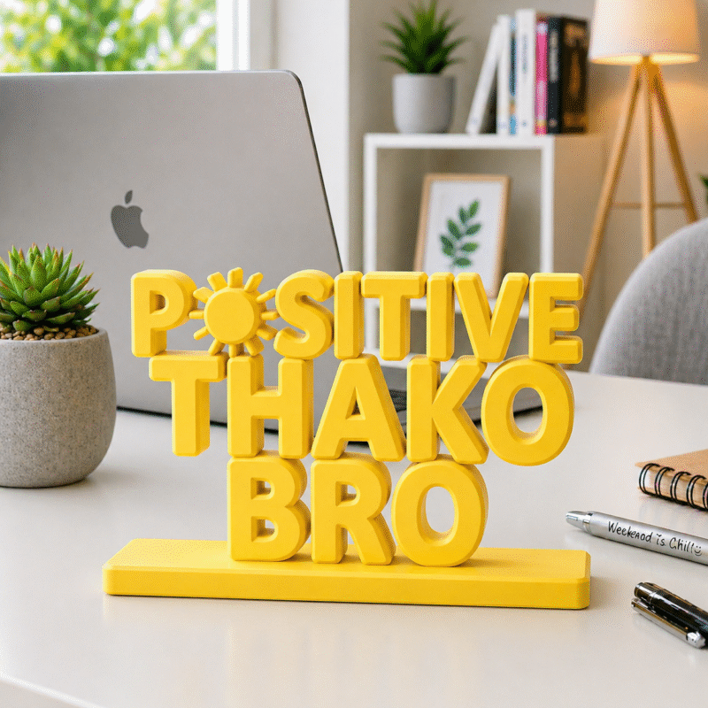 Positive Thako Bro 3D Printed Desk Sign - Image 9