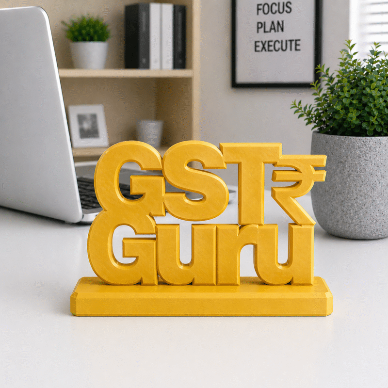 GST Guru 3D Printed Office Desk Sign - Image 3
