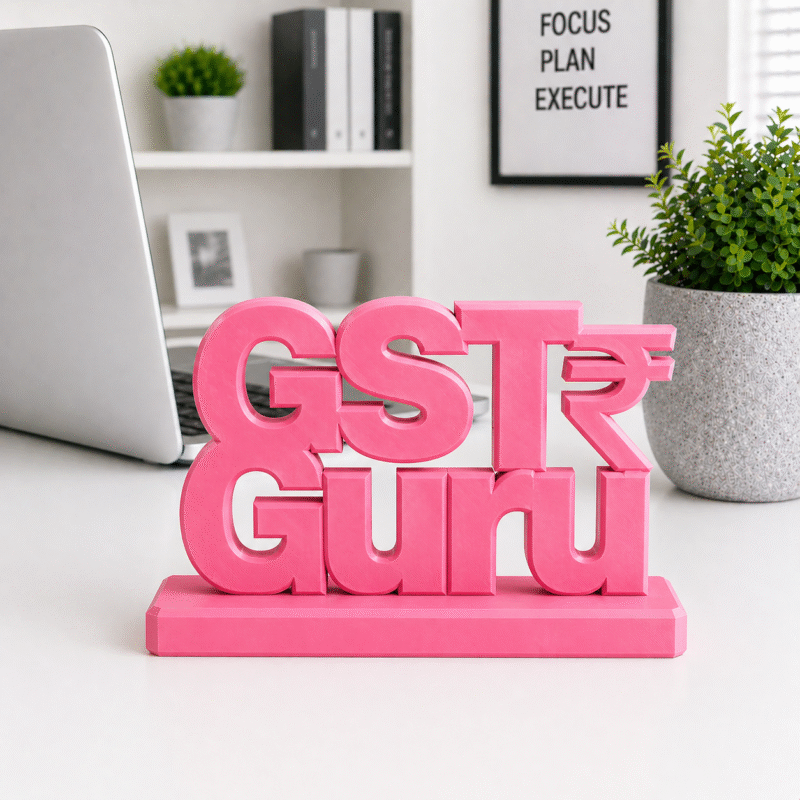 GST Guru 3D Printed Office Desk Sign - Image 4