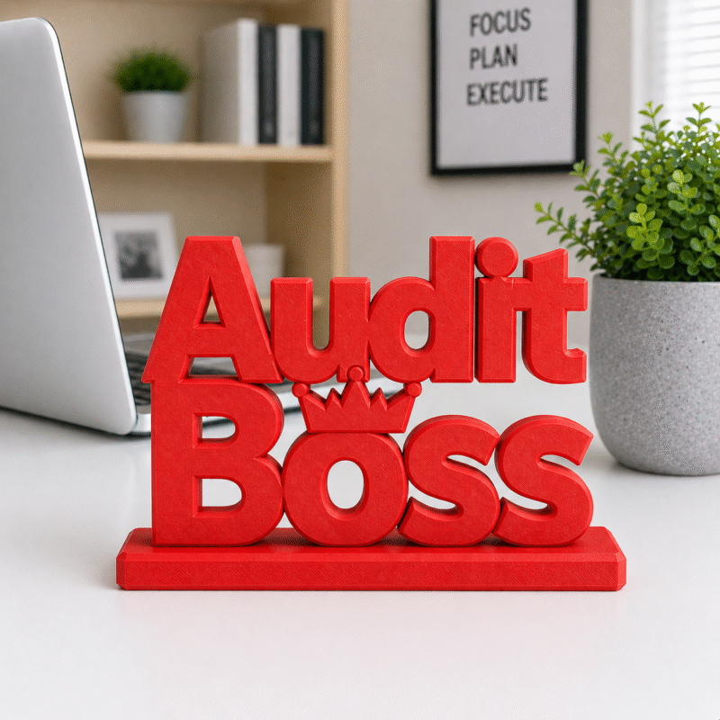 Audit Boss 3D Printed Office Desk Sign - Image 5