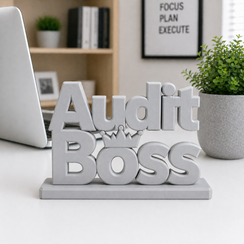Audit Boss 3D Printed Office Desk Sign - Image 6
