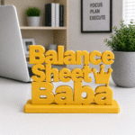 Balance Sheet Baba 3D Printed Desk Decor