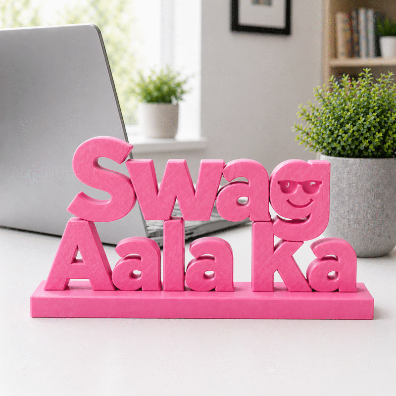 Swag Aala Ka 3D Printed Desk Sign - Image 4