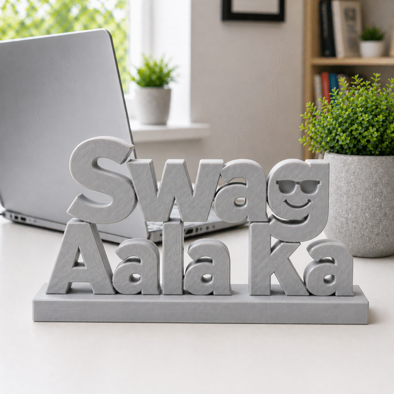 Swag Aala Ka 3D Printed Desk Sign - Image 6