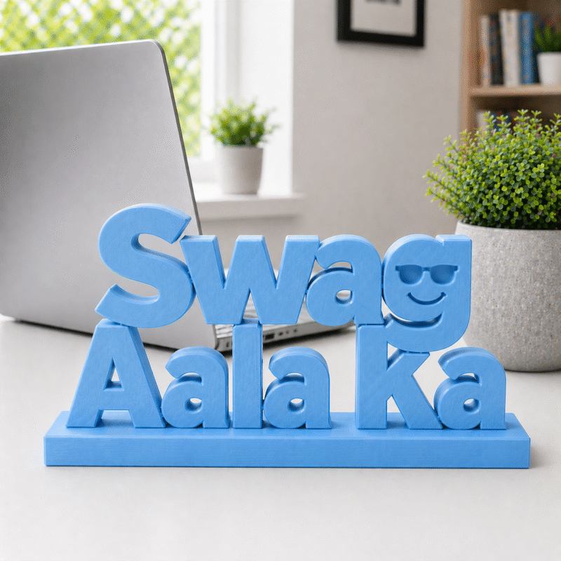 Swag Aala Ka 3D Printed Desk Sign - Image 7