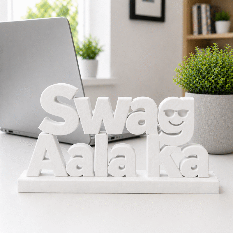 Swag Aala Ka 3D Printed Desk Sign - Image 8