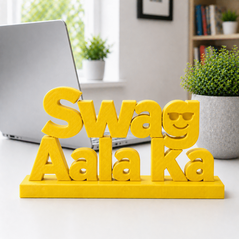 Swag Aala Ka 3D Printed Desk Sign - Image 9