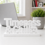 Timepass & Chill 3D Printed Desk Sign - Image 7